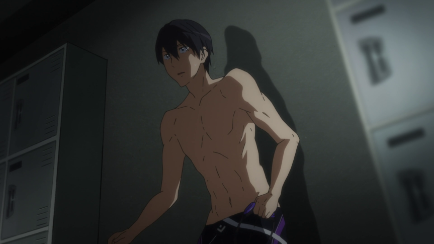 This is how it is. Backed into a corner. This is how Haruka Nanase really feels.
